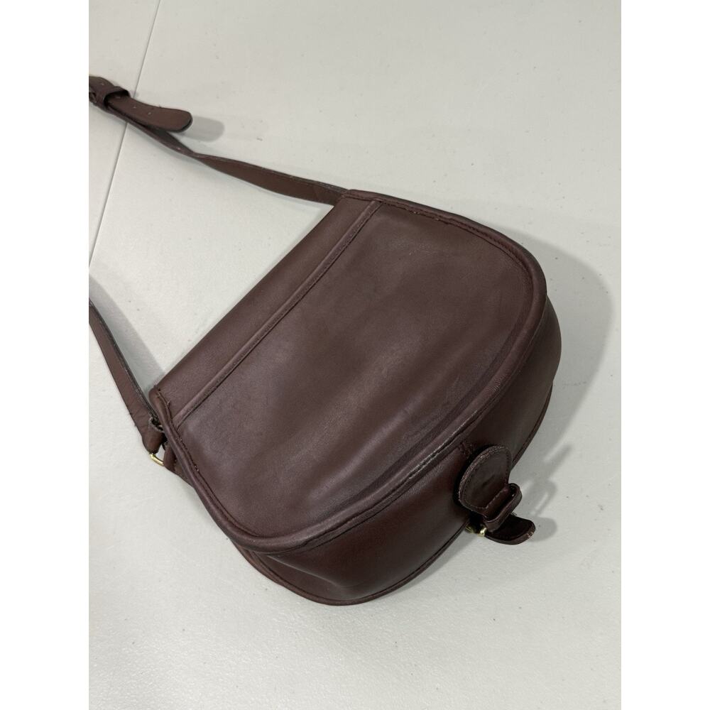 Vintage Rare Coach Dark Brown Leather Saddle Bag Classic Crossbody Bonnie Cashin - Picture 4 of 16